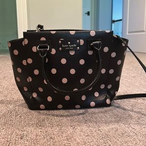 Black and beige Kate Spade bag